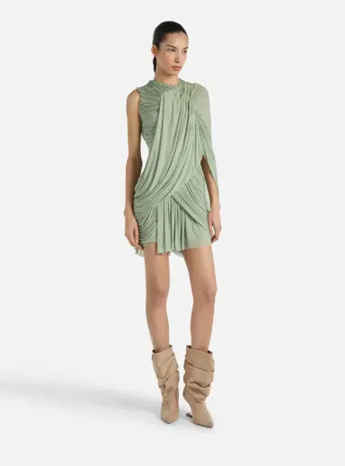 Balmain Draped flowing jersey dress | Thumbnail 2 Balmain Draped flowing jersey dress | Thumbnail 2