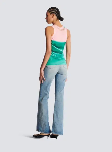 Balmain Trompe-l'ail-style Foulard print vest top | Thumbnail 4 Balmain Trompe-l'ail-style Foulard print vest top | Thumbnail 4
