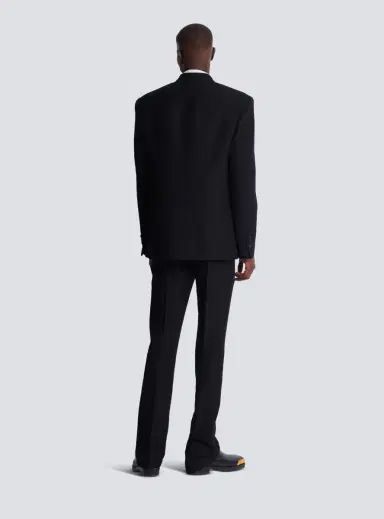 Balmain Monogram grain de poudre 1-button jacket | Thumbnail 4 Balmain Monogram grain de poudre 1-button jacket | Thumbnail 4