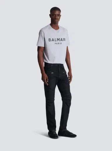 Balmain Biker jeans in black vintage denim | Thumbnail 3 Balmain Biker jeans in black vintage denim | Thumbnail 3