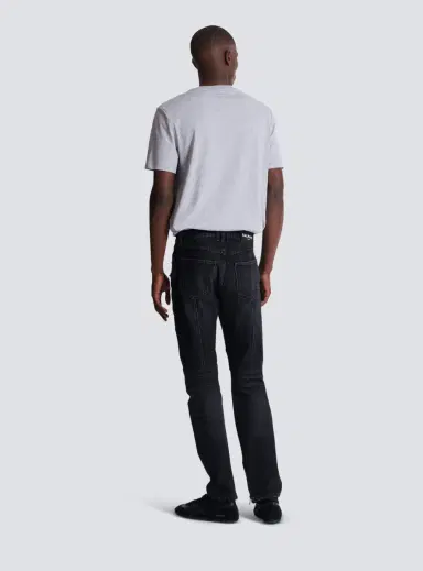 Balmain Biker jeans in black vintage denim | Thumbnail 4 Balmain Biker jeans in black vintage denim | Thumbnail 4