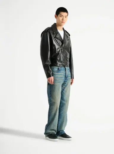 Balmain Textured leather biker jacket | Thumbnail 3 Balmain Textured leather biker jacket | Thumbnail 3