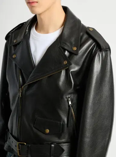 Balmain Textured leather biker jacket | Thumbnail 5 Balmain Textured leather biker jacket | Thumbnail 5
