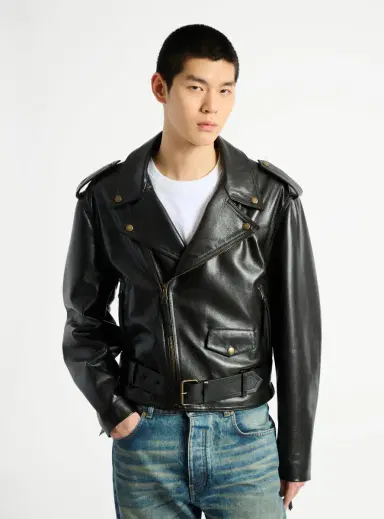 Balmain Textured leather biker jacket | Thumbnail 6 Balmain Textured leather biker jacket | Thumbnail 6