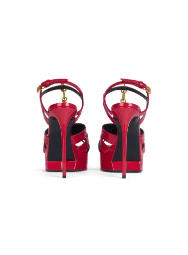 Balmain Sync platform sandals in patent lambskin | Thumbnail 4 Balmain Sync platform sandals in patent lambskin | Thumbnail 4