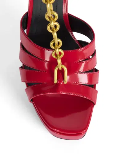 Balmain Sync platform sandals in patent lambskin | Thumbnail 5 Balmain Sync platform sandals in patent lambskin | Thumbnail 5
