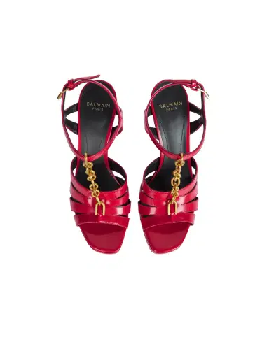 Balmain Sync platform sandals in patent lambskin | Thumbnail 7 Balmain Sync platform sandals in patent lambskin | Thumbnail 7