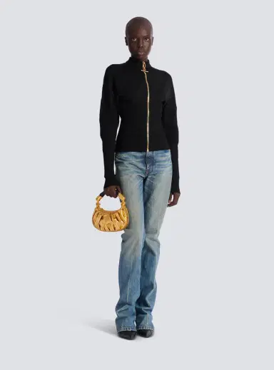 Balmain Ébène Mini bag in lamé leather | Thumbnail 2 Balmain Ébène Mini bag in lamé leather | Thumbnail 2