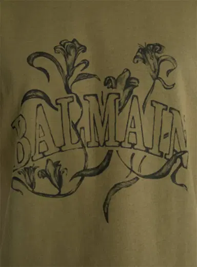 Balmain Printed Bloom T-shirt | Thumbnail 4 Balmain Printed Bloom T-shirt | Thumbnail 4