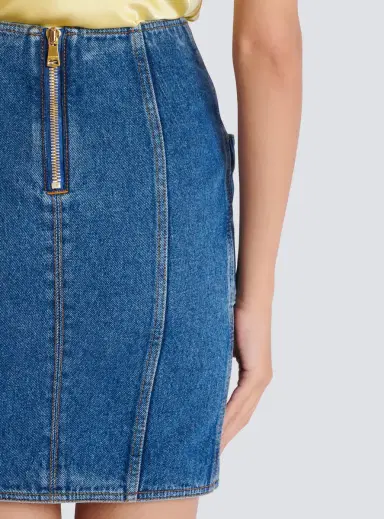 Balmain Short denim skirt with belt | Thumbnail 5 Balmain Short denim skirt with belt | Thumbnail 5