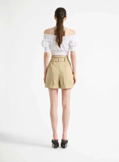 Balmain Cotton gabardine shorts with belt | Thumbnail 4 Balmain Cotton gabardine shorts with belt | Thumbnail 4