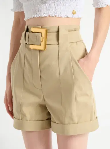 Balmain Cotton gabardine shorts with belt | Thumbnail 5 Balmain Cotton gabardine shorts with belt | Thumbnail 5