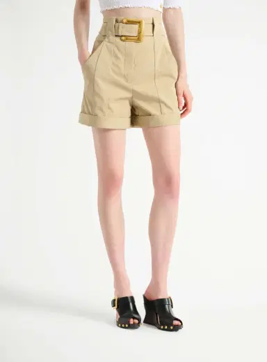 Balmain Cotton gabardine shorts with belt | Thumbnail 7 Balmain Cotton gabardine shorts with belt | Thumbnail 7