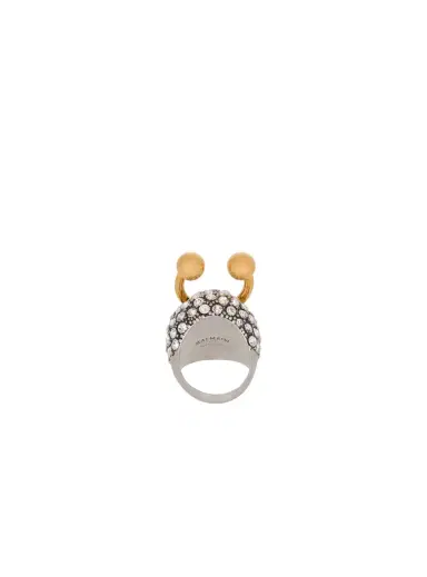 Balmain Piercing brass and rhinestone ring | Thumbnail 3 Balmain Piercing brass and rhinestone ring | Thumbnail 3