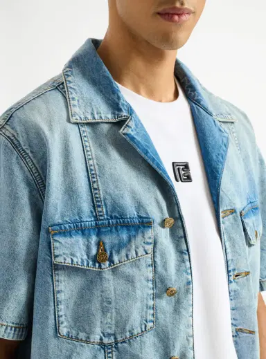 Balmain Light blue denim shirt | Thumbnail 6 Balmain Light blue denim shirt | Thumbnail 6