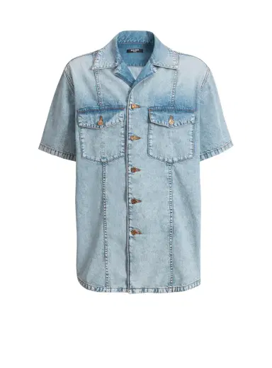 Balmain Light blue denim shirt | Thumbnail 1 Balmain Light blue denim shirt | Thumbnail 1
