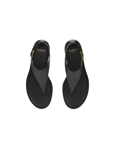 Balmain Anthem flat toe-post sandals in lambskin leather | Thumbnail 5 Balmain Anthem flat toe-post sandals in lambskin leather | Thumbnail 5