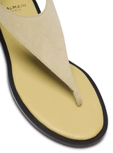 Balmain Anthem flat toe-post sandals in suede | Thumbnail 6 Balmain Anthem flat toe-post sandals in suede | Thumbnail 6