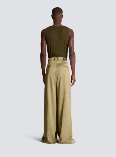 Balmain Satin-finish trousers with wide knife pleats | Thumbnail 4 Balmain Satin-finish trousers with wide knife pleats | Thumbnail 4