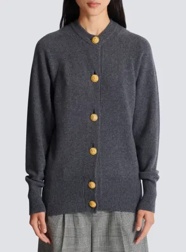 Balmain Buttoned eco-cashmere cardigan | Thumbnail 7 Balmain Buttoned eco-cashmere cardigan | Thumbnail 7