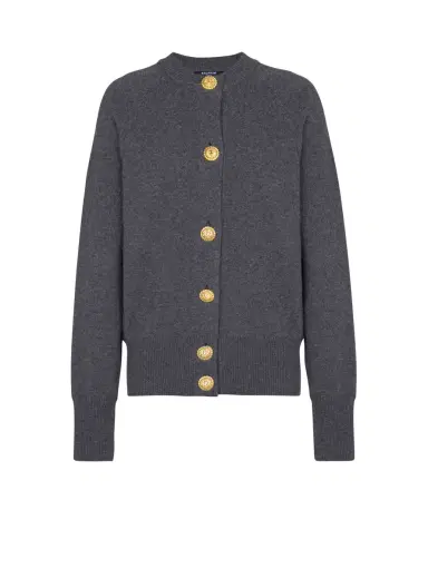 Balmain Buttoned eco-cashmere cardigan | Thumbnail 1 Balmain Buttoned eco-cashmere cardigan | Thumbnail 1