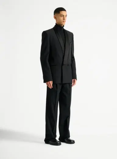 Balmain 2-button jacket in wool and satin | Thumbnail 3 Balmain 2-button jacket in wool and satin | Thumbnail 3