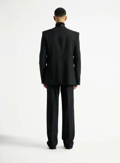 Balmain 2-button jacket in wool and satin | Thumbnail 4 Balmain 2-button jacket in wool and satin | Thumbnail 4