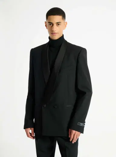 Balmain 2-button jacket in wool and satin | Thumbnail 7 Balmain 2-button jacket in wool and satin | Thumbnail 7