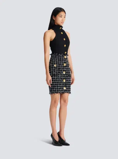 Balmain Tweed pencil skirt with buttons | Thumbnail 3 Balmain Tweed pencil skirt with buttons | Thumbnail 3