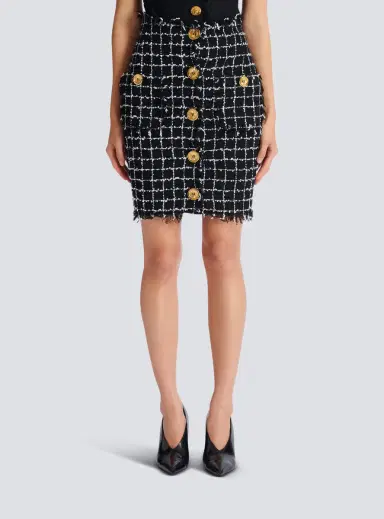 Balmain Tweed pencil skirt with buttons | Thumbnail 7 Balmain Tweed pencil skirt with buttons | Thumbnail 7