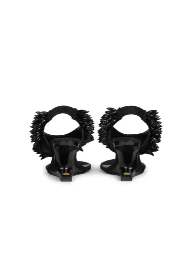 Balmain No Wedge beaded suede sandals | Thumbnail 4 Balmain No Wedge beaded suede sandals | Thumbnail 4