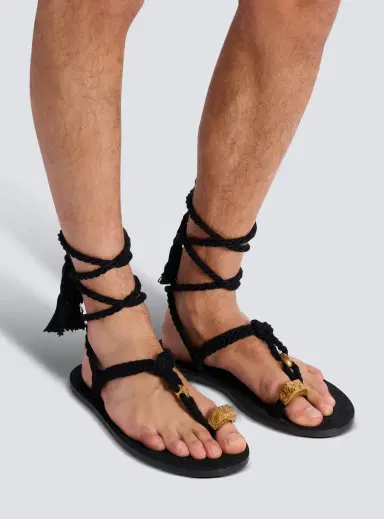 Balmain Flat tie sandals | Thumbnail 2 Balmain Flat tie sandals | Thumbnail 2