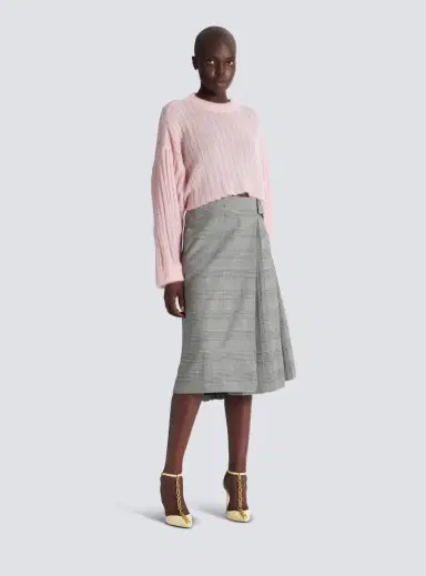 Balmain Midi skirt in Prince of Wales jacquard | Thumbnail 3 Balmain Midi skirt in Prince of Wales jacquard | Thumbnail 3