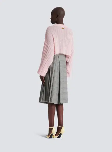 Balmain Midi skirt in Prince of Wales jacquard | Thumbnail 4 Balmain Midi skirt in Prince of Wales jacquard | Thumbnail 4