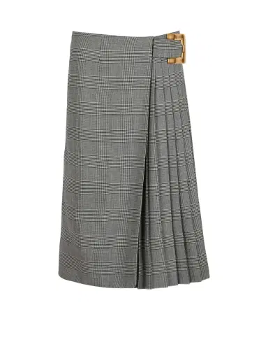 Balmain Midi skirt in Prince of Wales jacquard | Thumbnail 1 Balmain Midi skirt in Prince of Wales jacquard | Thumbnail 1