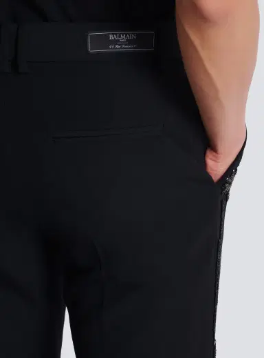 Balmain Straight-leg wool trousers with crystal embroidery | Thumbnail 5 Balmain Straight-leg wool trousers with crystal embroidery | Thumbnail 5