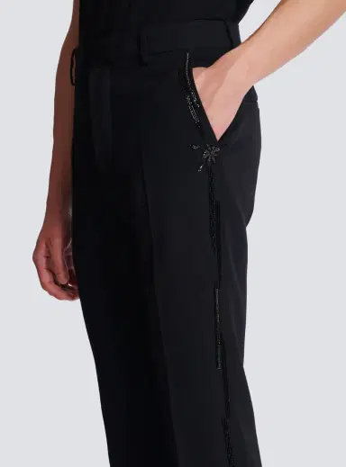 Balmain Straight-leg wool trousers with crystal embroidery | Thumbnail 6 Balmain Straight-leg wool trousers with crystal embroidery | Thumbnail 6