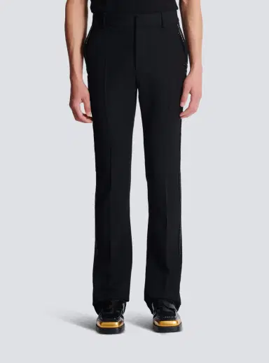 Balmain Straight-leg wool trousers with crystal embroidery | Thumbnail 7 Balmain Straight-leg wool trousers with crystal embroidery | Thumbnail 7