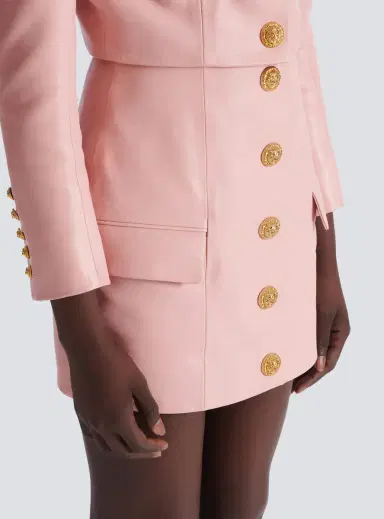 Balmain Short lambskin skirt with buttons | Thumbnail 7 Balmain Short lambskin skirt with buttons | Thumbnail 7