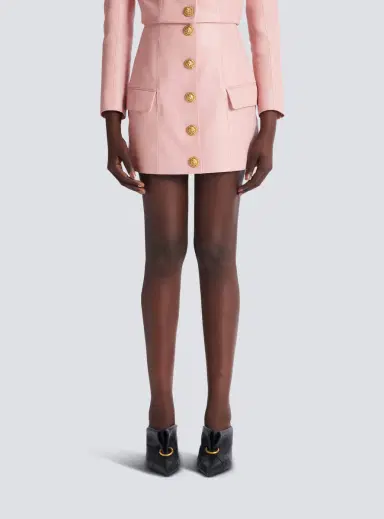 Balmain Short lambskin skirt with buttons | Thumbnail 8 Balmain Short lambskin skirt with buttons | Thumbnail 8