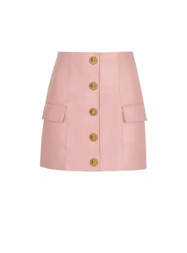 Balmain Short lambskin skirt with buttons | Thumbnail 1 Balmain Short lambskin skirt with buttons | Thumbnail 1
