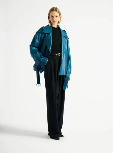 Balmain Lambskin leather biker jacket | Thumbnail 2 Balmain Lambskin leather biker jacket | Thumbnail 2