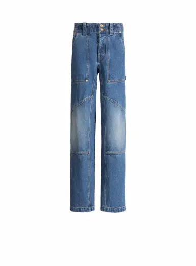 Balmain Blue denim carpenter jeans | Thumbnail 1 Balmain Blue denim carpenter jeans | Thumbnail 1