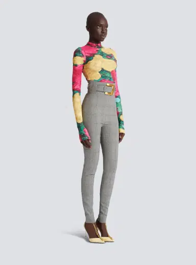 Balmain Stretch trousers in Prince of Wales jacquard | Thumbnail 3 Balmain Stretch trousers in Prince of Wales jacquard | Thumbnail 3