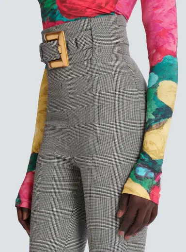 Balmain Stretch trousers in Prince of Wales jacquard | Thumbnail 7 Balmain Stretch trousers in Prince of Wales jacquard | Thumbnail 7