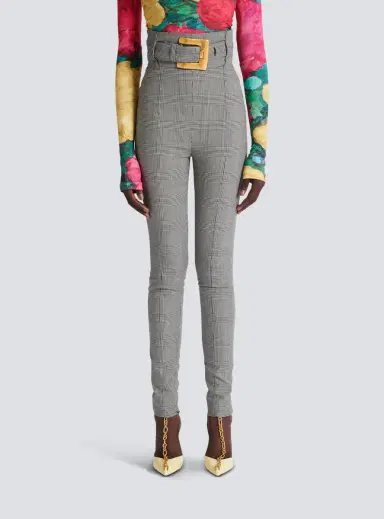 Balmain Stretch trousers in Prince of Wales jacquard | Thumbnail 8 Balmain Stretch trousers in Prince of Wales jacquard | Thumbnail 8