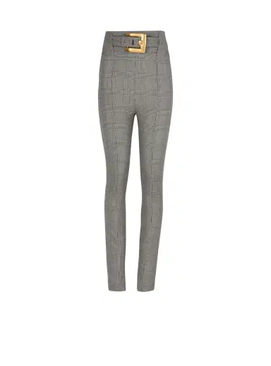 Balmain Stretch trousers in Prince of Wales jacquard | Thumbnail 1 Balmain Stretch trousers in Prince of Wales jacquard | Thumbnail 1