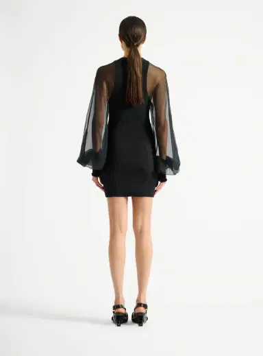 Balmain Short jersey and muslin dress | Thumbnail 4 Balmain Short jersey and muslin dress | Thumbnail 4