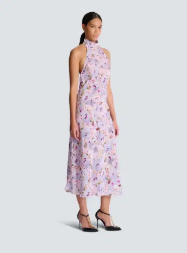 Balmain Printed Poppy Flower dress | Thumbnail 3 Balmain Printed Poppy Flower dress | Thumbnail 3