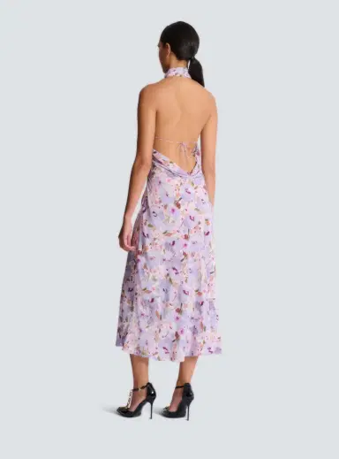 Balmain Printed Poppy Flower dress | Thumbnail 4 Balmain Printed Poppy Flower dress | Thumbnail 4